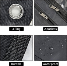 Load image into Gallery viewer, YoeeJob 2 Pack Expandable Pencil Pouches for 3 Ring Binders, Black