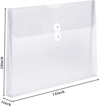 Load image into Gallery viewer, YoeeJob Legal Size Plastic Envelopes with String Closure Side Loading,White