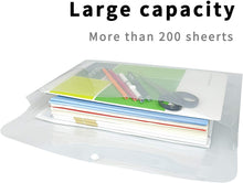 Load image into Gallery viewer, Plastic Envelopes with Snap Closure, Legal Size Expandable Organizition File Folder-White