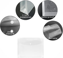 Load image into Gallery viewer, Plastic Envelopes with Snap Closure, Legal Size Expandable Organizition File Folder-White