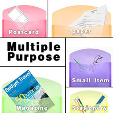 Load image into Gallery viewer, Plastic Envelopes with Snap Closure, Legal Size Expandable Organizition File Folder-Yellow
