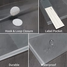 Load image into Gallery viewer, YoeeJob A5 Plastic Clear Envelopes Folder with Hook & Loop Closure 6x10" Invoice Receipt Cash Organization with Label Pocket