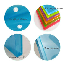 Load image into Gallery viewer, Plastic Envelopes with Snap Closure, Legal Size Expandable Organizition File Folder- Blue