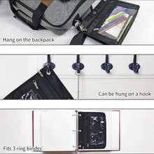 Load image into Gallery viewer, YoeeJob 2 Pack Expandable Pencil Pouches for 3 Ring Binders, Black
