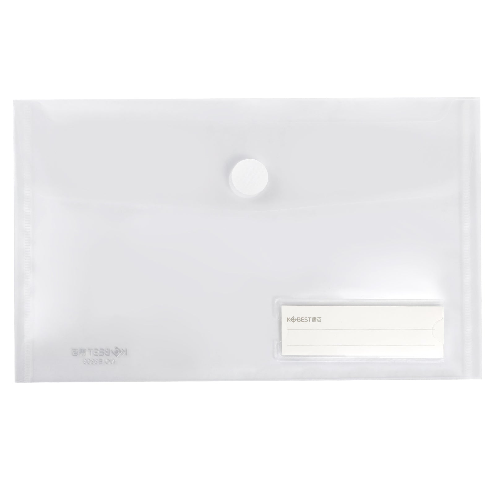 A5 Plastic Clear Envelopes Folder with Hook & Loop Closure 6x10