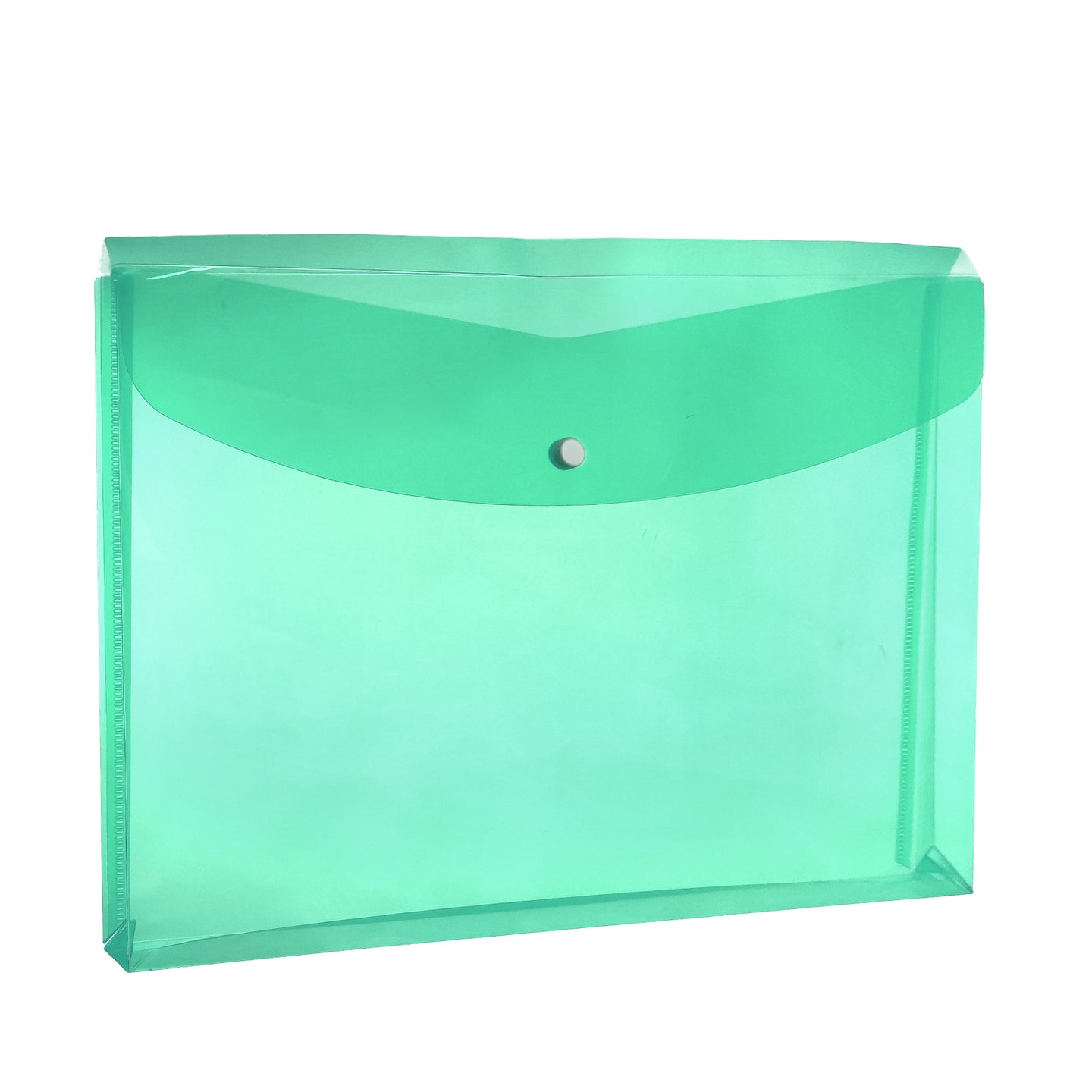Plastic Envelopes with Snap Closure, Legal Size Expandable Organizition File Folder-Green