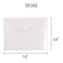 Load image into Gallery viewer, YoeeJob 5x7 Small Plastic Envelopes with Hoop &amp; Loop Closure, Clear Poly Envelopes
