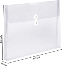 Load image into Gallery viewer, YoeeJob Legal Size Plastic Envelopes with String Closure Side Loading,White
