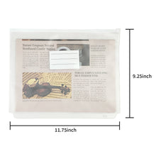 Load image into Gallery viewer, 3 Holes Clear Zipper Binder Pocket with Card Slots（1 PCS, Black Zipper)
