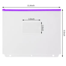 Load image into Gallery viewer, 3 Holes Clear Zipper Binder Pocket with Card Slots（1 PCS, Purple Zipper)
